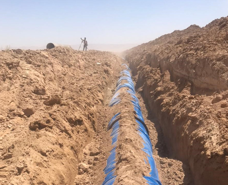 مشروع مد انابيب دكتايل بين المحطة (4و5)/ الدبوني- واسط